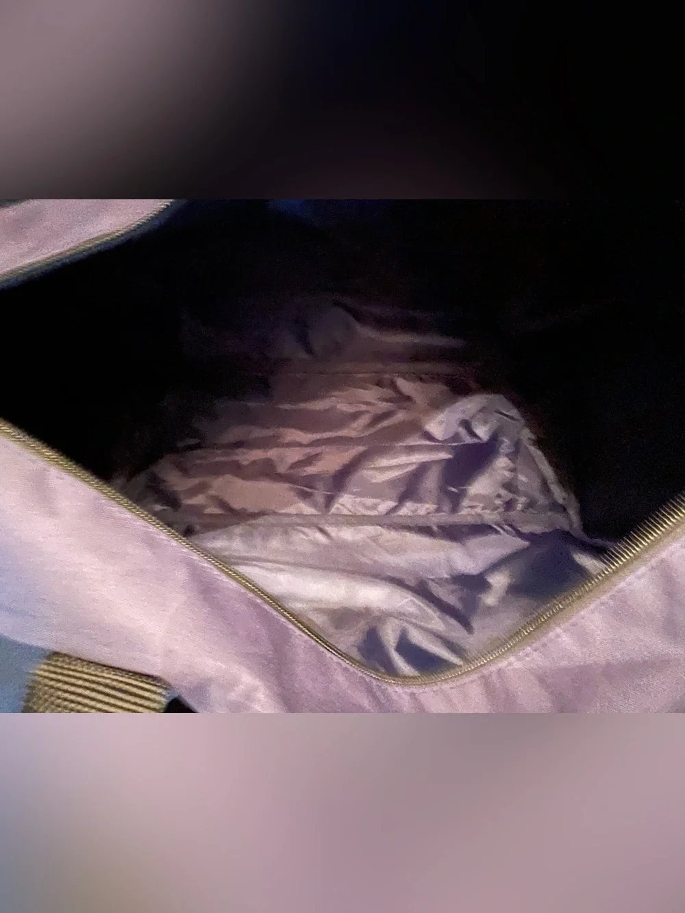 Jean Paul Gaultier Blue and White Striped Duffel Bag